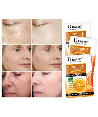 Buy Hyaluronic Acid Face Masks - Anti-Aging Vitamin C Essence (10PCS) - International Shipping Available - Buy Online on GoSupps.com