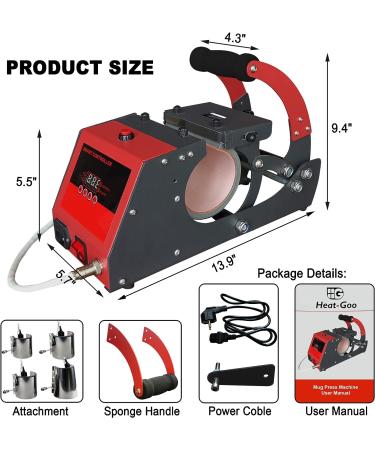 Mug Press Machine 4 in 1 Mug Heat Press Machine for Sublimation of Coffee Mugs Cup Press Heat Sublimation Machine with Overheat Protection 300.0 - Buy Online on GoSupps.com