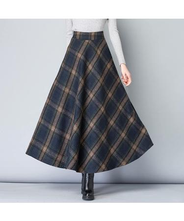 Shop A-Line Dark Blue Rock Ladies Skirt - Casual Winter Floral Ruffles with Elastic Waist for Women - Buy Online on GoSupps.com