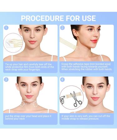 VITASHYNX 24Pcs Neck Tape Lifting Invisible Neck Tightening Tape Lift Tape Invisible For Jaw Necks And Face Chin (4 Tapes + 20 Patches) - Buy Online on GoSupps.com