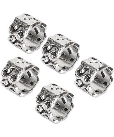 100PCS Ancient Silver Metal Beard Beads - Unique S Shape Dreadlock Decorations for Hair Braiding & DIY Jewelry - Buy Online on GoSupps.com