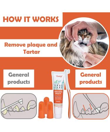 Dog toothpaste and Toothbrush Cat Toothbrushs Finger Toothbrushs 3pcs Pet Dental Care Set with Beef Flavor Dog Teeth Cleaning Dog Tartar Remover Fresh Breath Reduce Plaque - Buy Online on GoSupps.com