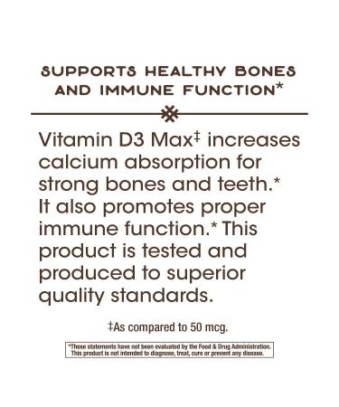 Nature's Way Vitamin D3 Max 125mcg - Supports Healthy Bones, Teeth & Immune Health - 240 Softgels - Buy Online on GoSupps.com