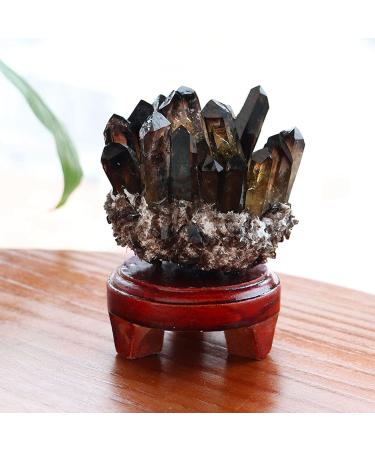 Natural Smokey Raw Crystal Cluster Tea Crystal Cluster with Stand Stones Enery Crystal Point Specimen Home Decoration Gemstone 500-700g Gift (Color : 300-500g) - Buy Online on GoSupps.com