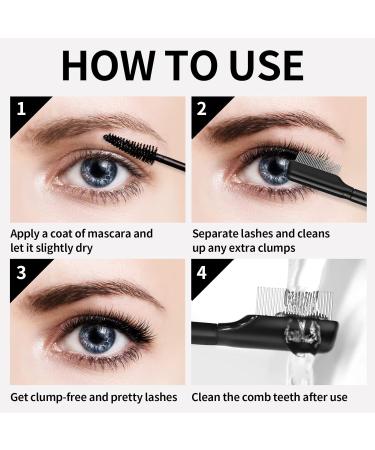 WLLHYF Eyelash Comb Set - Metal Teeth Eyelash Separator Tool for Girls and Women - Buy Online on GoSupps.com