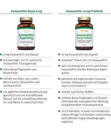 Astaxanthin 10mg - Vitality Nutritionals | 60 Vegetarian Capsules with Hibiscus Guarana & Vitamin E - Vegan Formula for Enhanced Vitality | Buy Now at Vitaminexpress - Buy Online on GoSupps.com