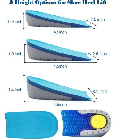 Adjustable Heel Lift Inserts for Women & Men - 0.6 inch Shoe Heel Lifts for Uneven Legs - Foot Heel Heal Lift Inserts - Color Combination - 1 Pair - Buy Online on GoSupps.com