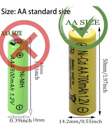 16 Packs AA 700mAh NiCd Rechargeable Batteries for Solar Lights | Outdoor & Garden Use - Buy Online on GoSupps.com