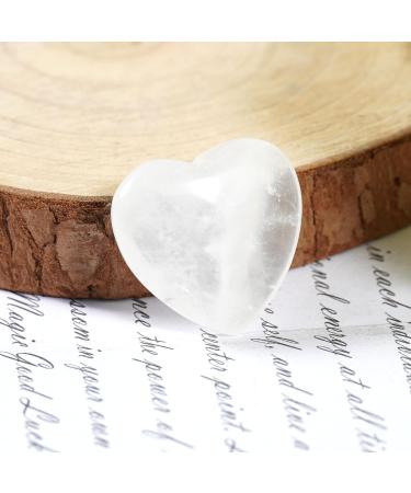 SoulNioi White Crystal Heart Stone Mini Love Pocket Stones - Set of 2 | Tumbled Worry Stone for Reiki Meditation Therapy and Stress Relief | Healing Crystals for Home Decor - 20mm - Buy Online on GoSupps.com