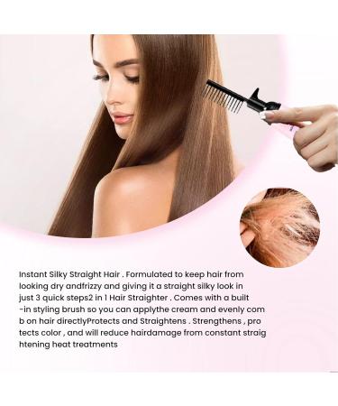 Hair Straight Cream with Comb 150ml Hair Straighten Treatment Cream with Brush Moisturizing Strengthening Smoothing Cream for Dry Hair - Buy Online on GoSupps.com
