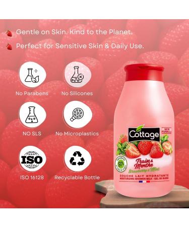 COTTAGE Shower Milk StrawberryMint 97 Natural Original Ingredients 1 Unit 250 ml - Buy Online on GoSupps.com