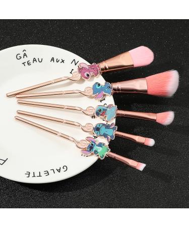 Interstellar Baby Makeup Brushes Set - 5Pcs Stitch Theme Brushes - Premium Synthetic Foundation & Eyeshadow Brush Set - Ideal Gift for Young Girls & Women - Pink - Buy Online on GoSupps.com