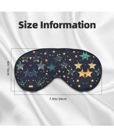 Stars Eastern Stars Print Sleep Eye Mask | Soft Eyeshade for Travel & Naps | Unisex Comfort - Buy Online on GoSupps.com