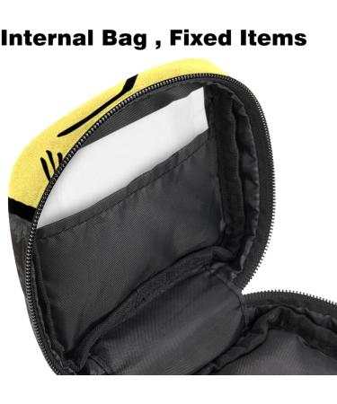 Buy Portable Women's Binding-Up Bags & Menstrual Cup Pockets | Cute Black & Yellow Designs for Teens - Buy Online on GoSupps.com