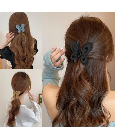 WENTOR 8Pcs Butterfly Claw Clips Matte Butterfly Hair Clips Cute Non Slip Hair Jaw Clips Butterfly Hair Claws Hold Clips Colorful Hair Clamps Catch Clips for Women Girls Thick Thin Hair - Buy Online on GoSupps.com