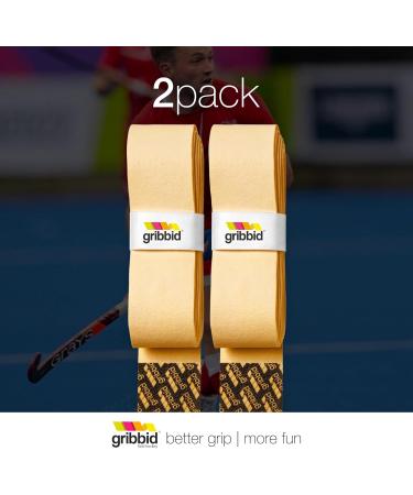 GRIBBID Field Hockey Stick Grip Tape - Original Dutch Chamois - Yellow 2-Pack | International Shipping Available - Buy Online on GoSupps.com
