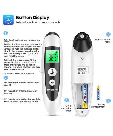 Sovarcate Digital Infrared Thermometer for Adults - Forehead and Ear Fever Accurate Reading for Baby Kids - New Algorithm - Buy Online on GoSupps.com