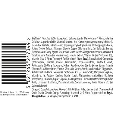 UK's Well Teen Him Plus Omega-3 - Maximum Nutritional Support for Teenagers and Young Men Ages 13-19 - 56 Tablets and Capsules - Buy Online on GoSupps.com