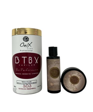 NOIA PARIS XLISO Brazilian Smoothing Treatment Pack (3 x 100ml) + 400ml Sulfate-Free Shampoo + 400ml Sulfate-Free Conditioner - Schwartz