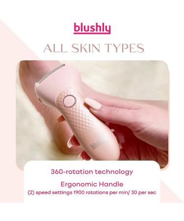 Blushly Rechargeable Foot Callus Remover - Electric + Interchangeable Heads - Smooth & Soft Feet - Heel Callus Remover - Buy Online on GoSupps.com