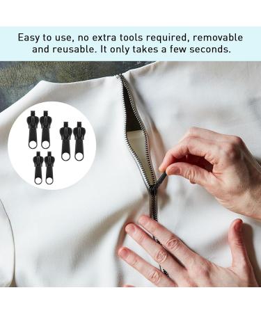 12-Piece Zipper Slider Replacement Set | Removable Zipper Pull for Jackets Suitcases & Backpacks - Black - Buy Online on GoSupps.com