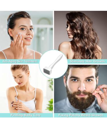 Lookka Derma Stamp 0.5mm Adjustable- 140 Real Individual Pins Titanium- Professional Microneedling Pen microneedling can be used as a skin care method for the face body beard scalp etc. - Buy Online on GoSupps.com