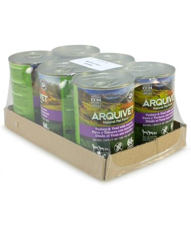 ARQUIVET Pack 6 units - Adult - Turkey and veal with carrots and salmon oil - 400 g - Wet food for dogs - For adult dogs All Breeds - Buy Online on GoSupps.com