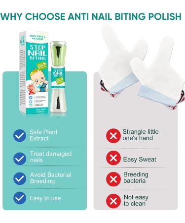 EFINITYER Anti-Bite Nail Treatment for Kids - Stop Nail Biting & Thumb Sucking - Bitter Taste Polish - Green - 1 Count - Buy Online on GoSupps.com