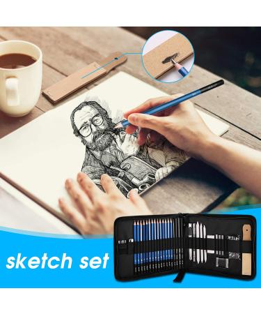 AONLSKH 35pcs Sketching and Drawing Pencils Set - Professional Art Supplies Kit for Kids & Adults - Buy Online on GoSupps.com