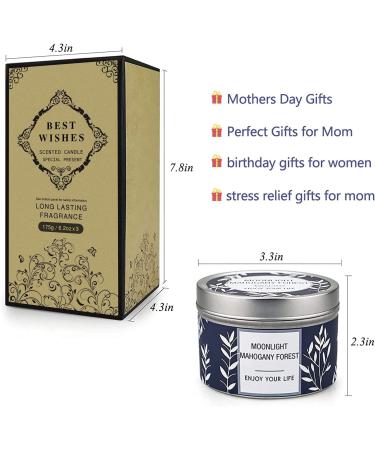 Scented Soy Candles Set - 100H Long Lasting Aromatherapy | Lavender, Orange Blossom, Mahogany Scents - Women's Gift - 3 Pack 6.2 Oz Jar Candles - Buy Online on GoSupps.com