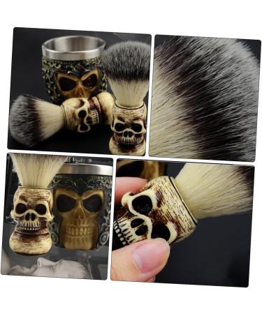 Aboofan 3 Sets Skull Beard Brushes & Facial Cleaning Tools | Durable Shaving Brushes for Men - Buy Online on GoSupps.com