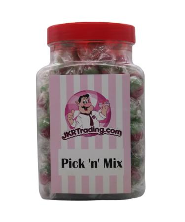 Large Sweet Jar Full Of Individually Wrapped Rosy Apples Boiled Sweets