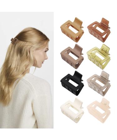 Small Claw Clips for Thin Hair 1.57 Inch Mini Hair Clips No Slip Medium Hair Clips Square Claw Clips Hair Styling Accessories for Women Girls Colorful - Buy Online on GoSupps.com