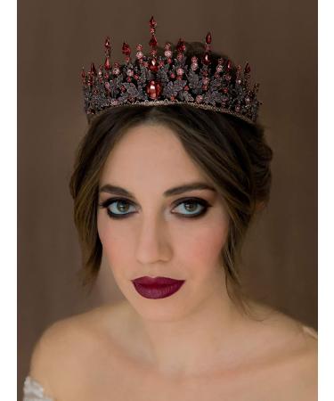 SWEETV Vintage Metal Queen Crown Tiara for Women - Crystal Wedding Headpiece in Purple - Buy Online on GoSupps.com