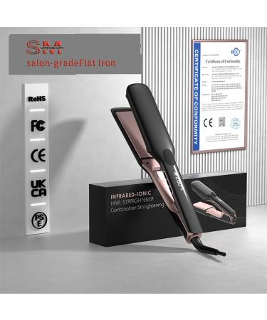Buy Wide Version Infrared Hair Straightener - Dual-Use Vibration & Negative Ion Technology for Curly & Straight Styles - International Shipping Available - Buy Online on GoSupps.com