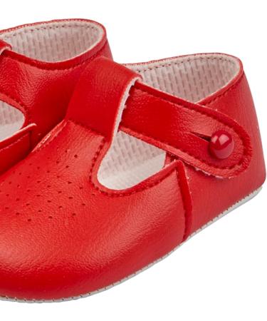 Early Days Baypods Baby Shoes B625 | Soft Soled Pre Walker T Bar Style Shoes | Made in England | Red - Buy Online on GoSupps.com