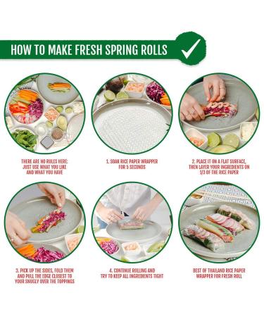 Thailand Rice Paper for Fresh Spring Rolls & Dumplings | Non-GMO, Gluten-Free, Vegan & Paleo | Kosher for Passover | Kitniyot - Buy Online on GoSupps.com