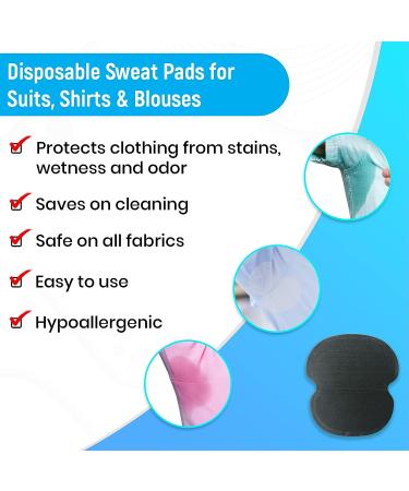 50-PUREFRESHNESS Underarm Sweat Pads for Men & Women - Premium Sweat Shield for Hyperhidrosis - Disposable Sweat-Absorbing Antiperspirant Pads (50 Black) - Buy Online on GoSupps.com