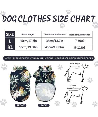 Hawaiian Style Dog Shirts Coconut Tree Printed Dog Clothes Dog T-Shirt for Beach Pet Cool Clothes for Medium and Large Soft Comfortable Dog Short Sleeve Summer Apparel Outfit for Dogs Cats (L) - Buy Online on GoSupps.com