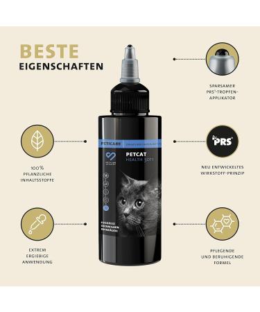 Peticare Anti-Parasite Ear Treatment for Cats | Relieves Itching & Promotes Healing | Long-Lasting PRS System | 250 ml - PETCAT Health 3011 - Buy Online on GoSupps.com