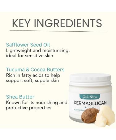 Jade Bloom Dermaglucan Beta Glucan Cream Lotion Moisturizer Skincare | Daily Hydrating Face & Body Hydration (4oz) 4 Fl Oz (Pack of 1) - Buy Online on GoSupps.com