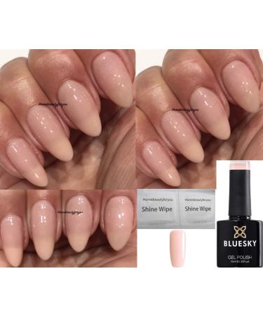 Bluesky Bluesky Gel Polish 80564 10ml gel resolving nail polish pale pink naked pastel (hardening under UV/LED lamp required) Pack (x) bar lingerie chemise nude barely lingerie