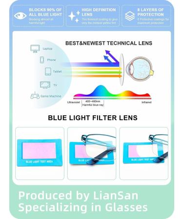 LianSan Superior Progressive Multifocus Reading Glasses for Women - No-Line Multifocal Computer Readers (2.50x Blue) | International Shipping Available - Buy Online on GoSupps.com