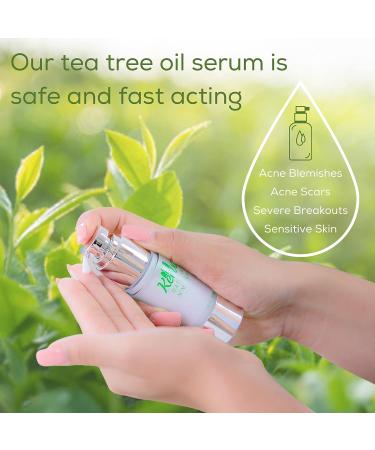Keeva Organics Tea Tree Oil Acne Serum | Treats Blemishes, Scars, Bacne & Pimples | Natural & Organic | Fastest Spot Treatment for Acne Prone Skin - Buy Online on GoSupps.com
