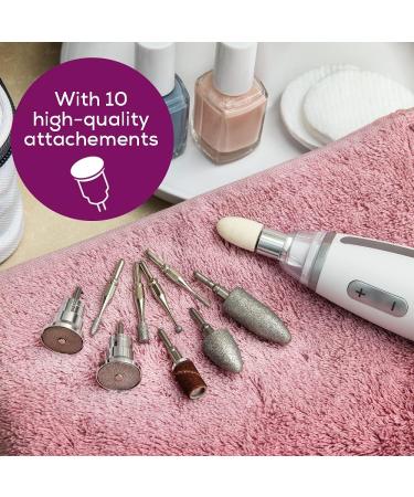 Beurer MP62 Electric Nail File Set | 10 Attachments | Precision Light Fast Rotation | UK Plug | Storage Bag - Buy Online on GoSupps.com