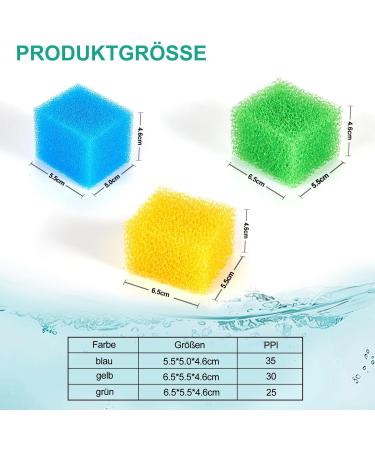Filter Sponge for TC900C Aquarium Internal Filter | PPI 25/30/35 | 3 Pieces | 600L/H - Best Quality for Optimal Filtration - Buy Online on GoSupps.com