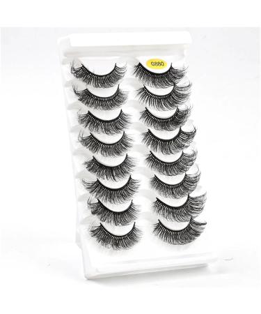 UAMOU 5/50 Boxes Russian Strip Lashes DD Curl Lashes 8 pairs 3D Mink Eyelashes Natural Fluffy False Eyelashes Extension Cheerfully (Color : 8Pairs G880 Size : 20 Boxes) - Buy Online on GoSupps.com