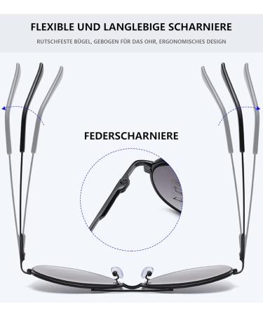 Buy Lanomi Pilot Sunglasses - Classic Metal Progressive Multifocal Reading Glasses with Blue Light Filter & UV400 Protection | Outdoor Visual Aid in +1.0 to +4.0 - Buy Online on GoSupps.com