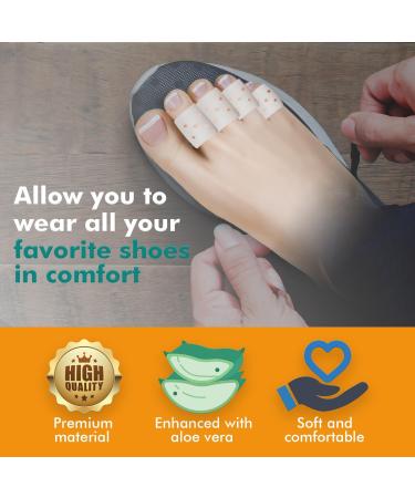 Buy Pinky Toe Protectors | Breathable Toe Cushion Sleeves & Corn Pads - Clear White 20 Count | International Shipping Available - Buy Online on GoSupps.com
