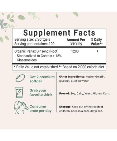 Micro Ingredients Red Panax Ginseng 1200mg | High Potency Korean Ginseng Extract 200 Softgels - Non-GMO, Gluten-Free - Buy Online on GoSupps.com